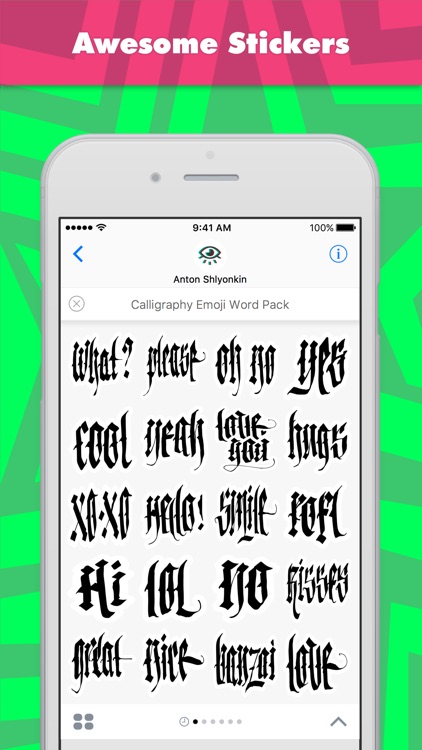 Calligraphy Emoji Word Pack stickers by AllMyT