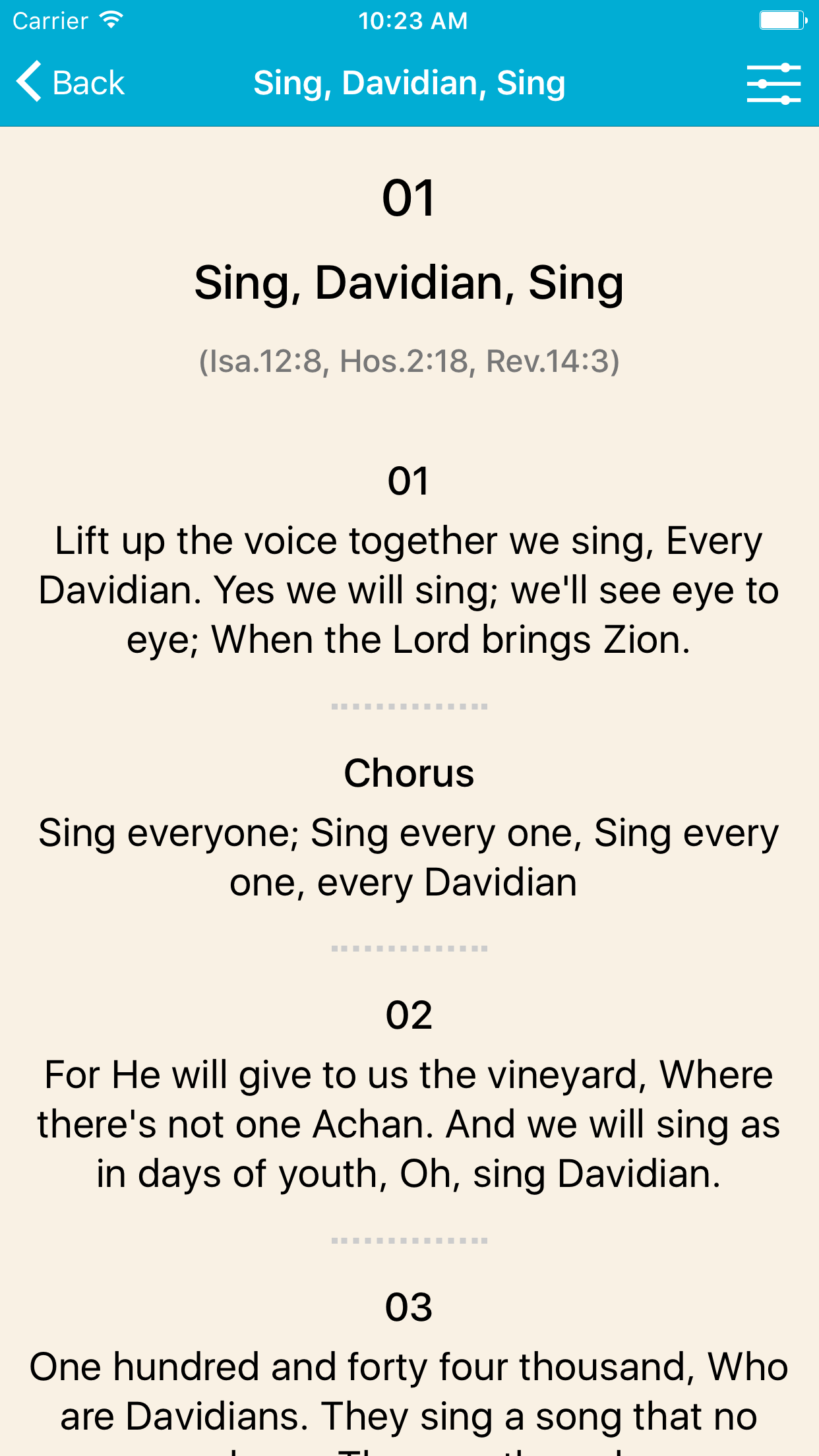Davidian Songs