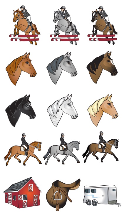 Equestrian English Horse Riding Stickers
