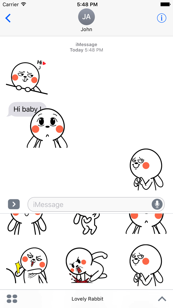 Crazy Bunny Animated Stickers