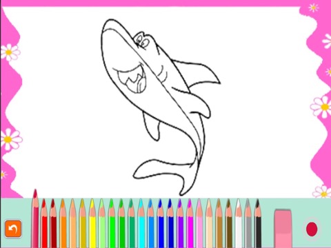 塗り絵の本・海の動物・サメ ・クジラ・イルカ ゲーム 無料 こども ぬりえのおすすめ画像4