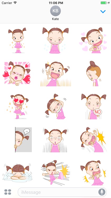 Natalia The Funny Single Girl English Stickers