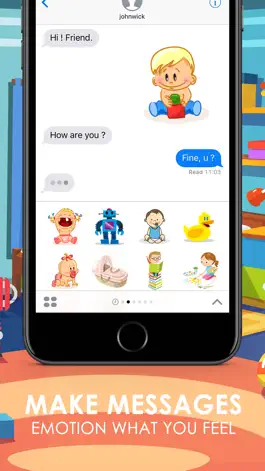 Game screenshot Baby Kids Emoji & Stickers for iMessage ChatStick apk