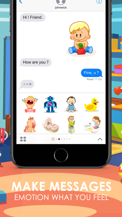 Screenshot #2 pour Baby Kids Emoji & Stickers for iMessage ChatStick