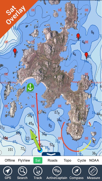 North Spain Portugal GPS nautical fishing chart