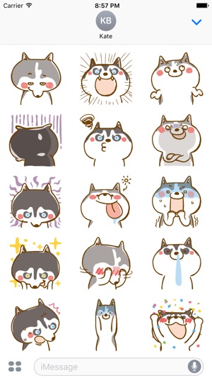 Scary Siberian Dog Stickers for iMessage(圖2)-速報App
