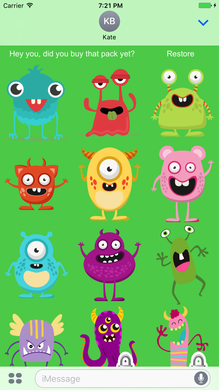 Monsters Sticker Pack