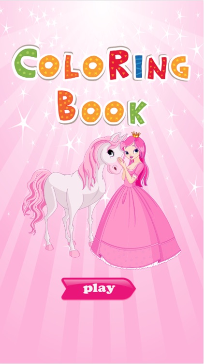 Pony Princess coloring Book Kids Games