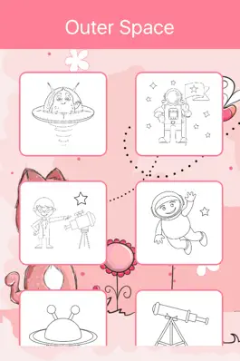 Game screenshot Outer Space Coloring Book for Kids: Learn to color hack
