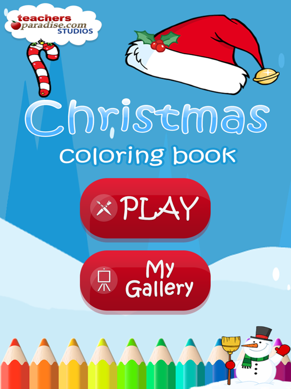 Christmas Coloring - Coloring Book for Kids iPad screenshot 1 - Games app