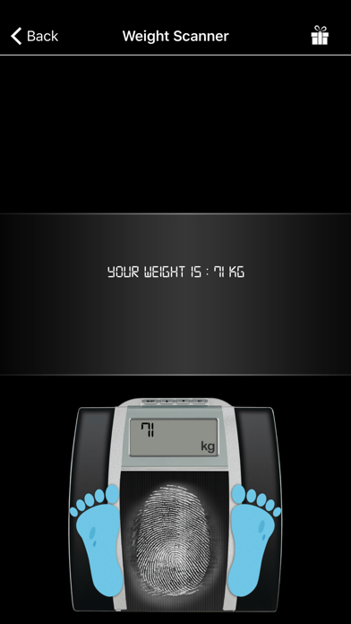 Weight Finger Scanner Prank Screenshot