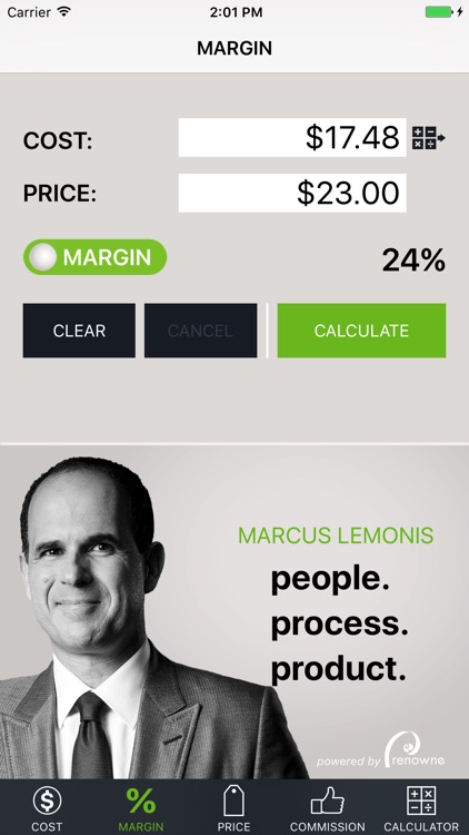 Cost Margin Calculator