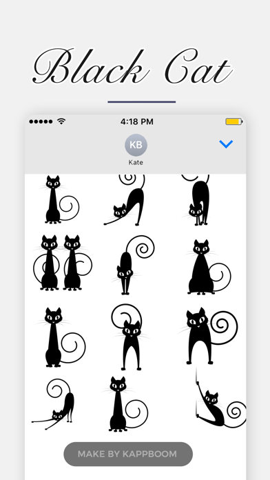 Black Cat Stickers!のおすすめ画像4