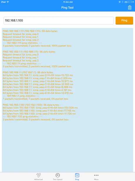 internet test speed, ping test