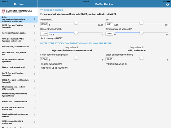 Screenshot #5 pour Biological Buffer Calculator
