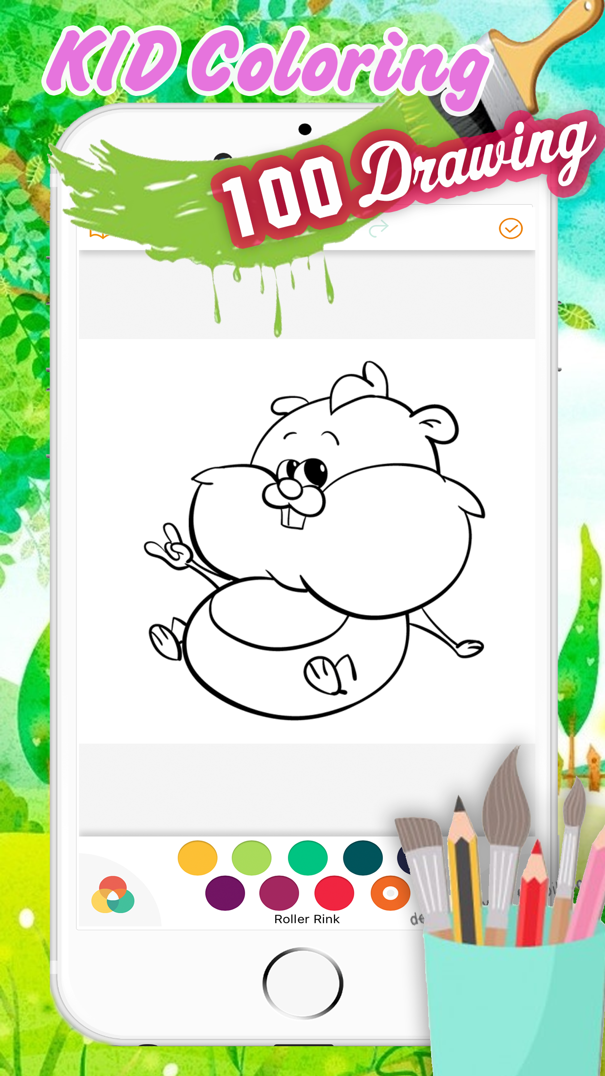 Cute Hamster Coloring Book Drawing for Kid