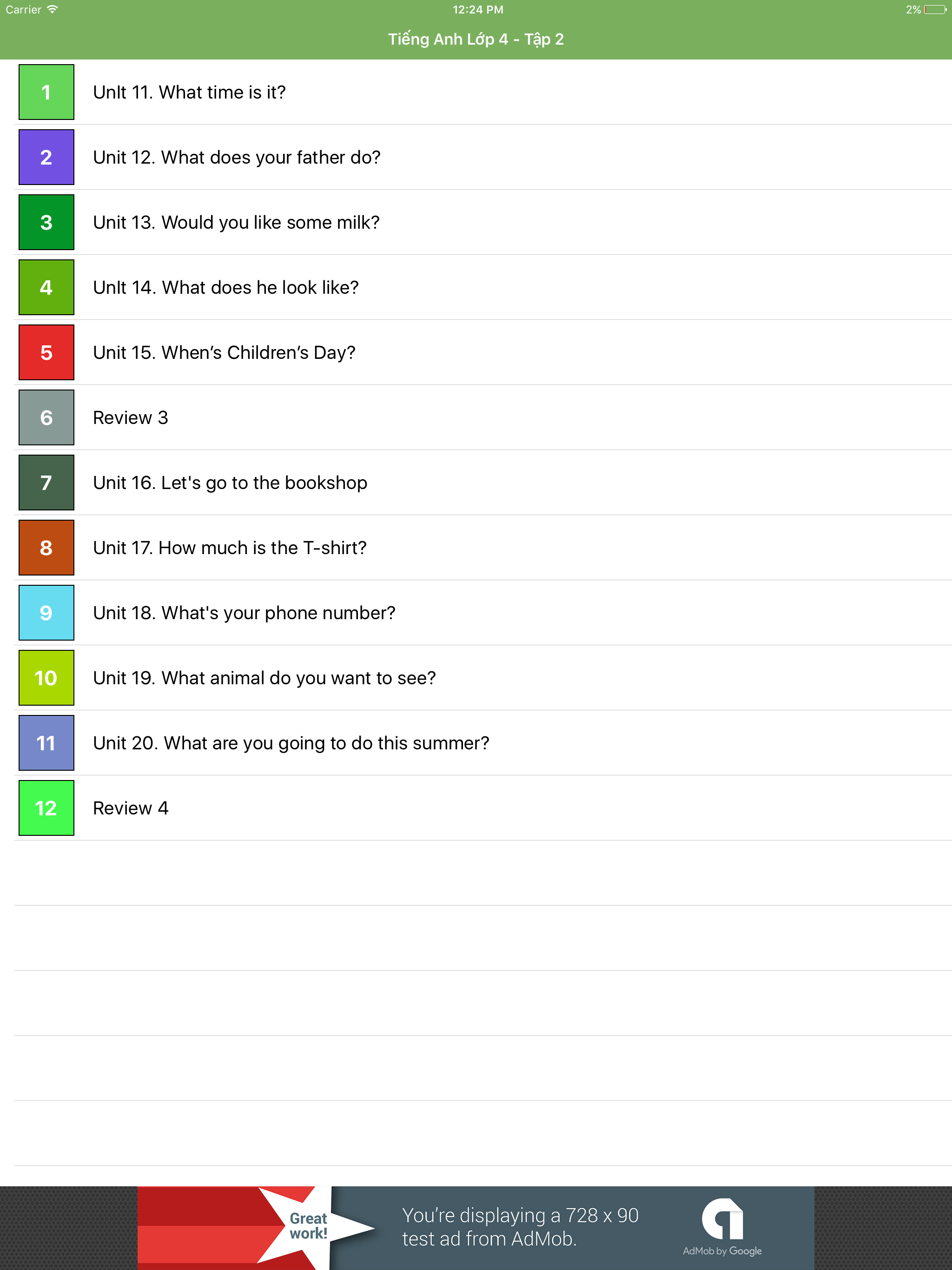 Tiếng Anh Lớp 4 - Tập 2 screenshot 5