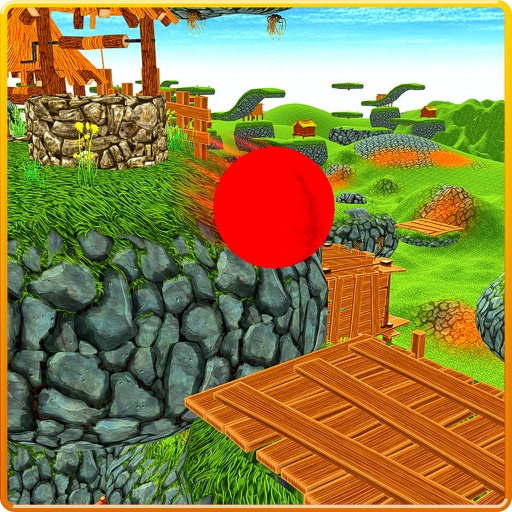 Red Bouncy Ball Balance Pro 3D