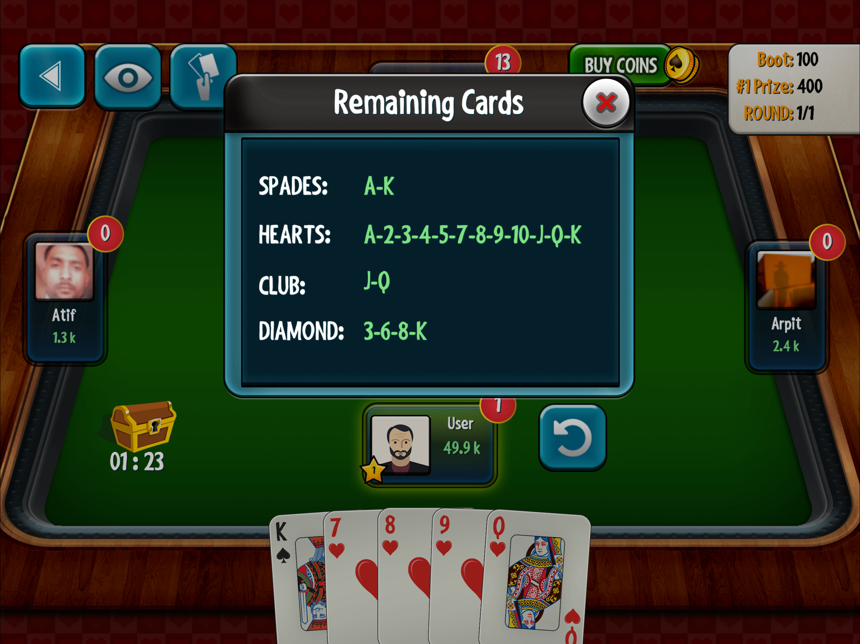 Hearts - Offline screenshot 8