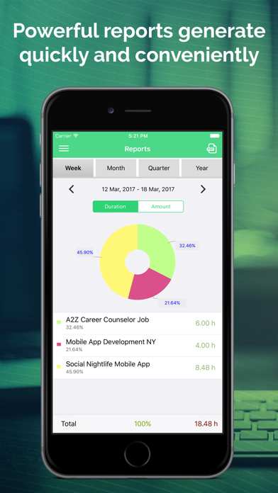 Work Hours Tracking & Billing Screenshot