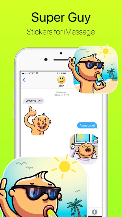 Super Tough Guy Stickers