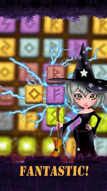 Mystic runes stone - Fantastic witch match game
