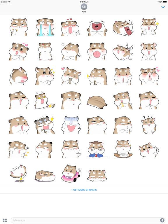 Screenshot #4 pour Sassy Hamster - Cute stickers for iMessage