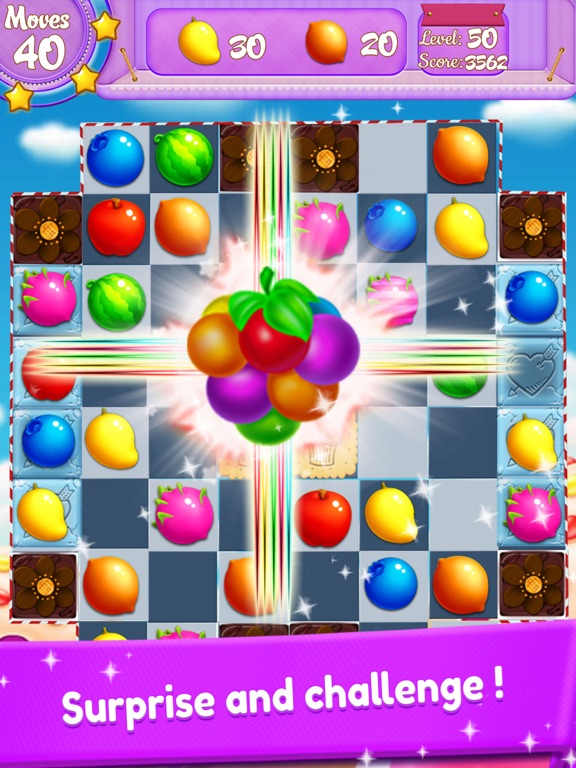 Screenshot #6 pour Candy Fruit Match 3