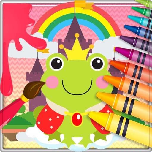 Princess Color Page - Fairytail painting draw pad iOS App