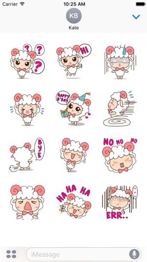 Kuri , the little sheep for iMessage Sticker(圖3)-速報App