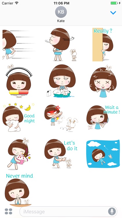 Edith The Cutest Girl English Stickers