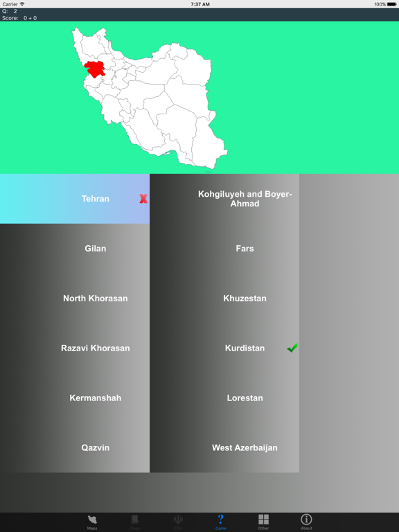 Screenshot #6 pour Iran Province Maps and Capitals