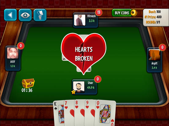 Screenshot #4 pour Hearts - Offline