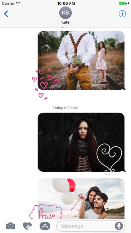 Animated Cute Heart Stickers