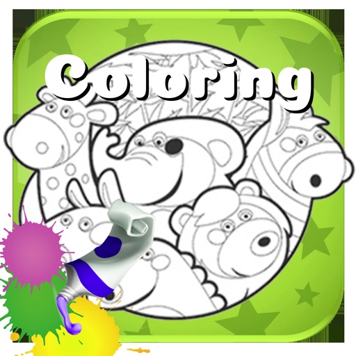 Zoo Master Coloring Page for Kids Icon
