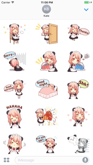 Glory The Panda Maid Girl Animated Stickers(圖1)-速報App