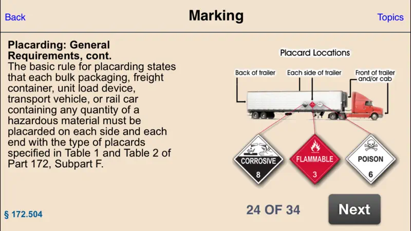 Hazmat Training General Awareness/Familiarization screenshot 2 of 5