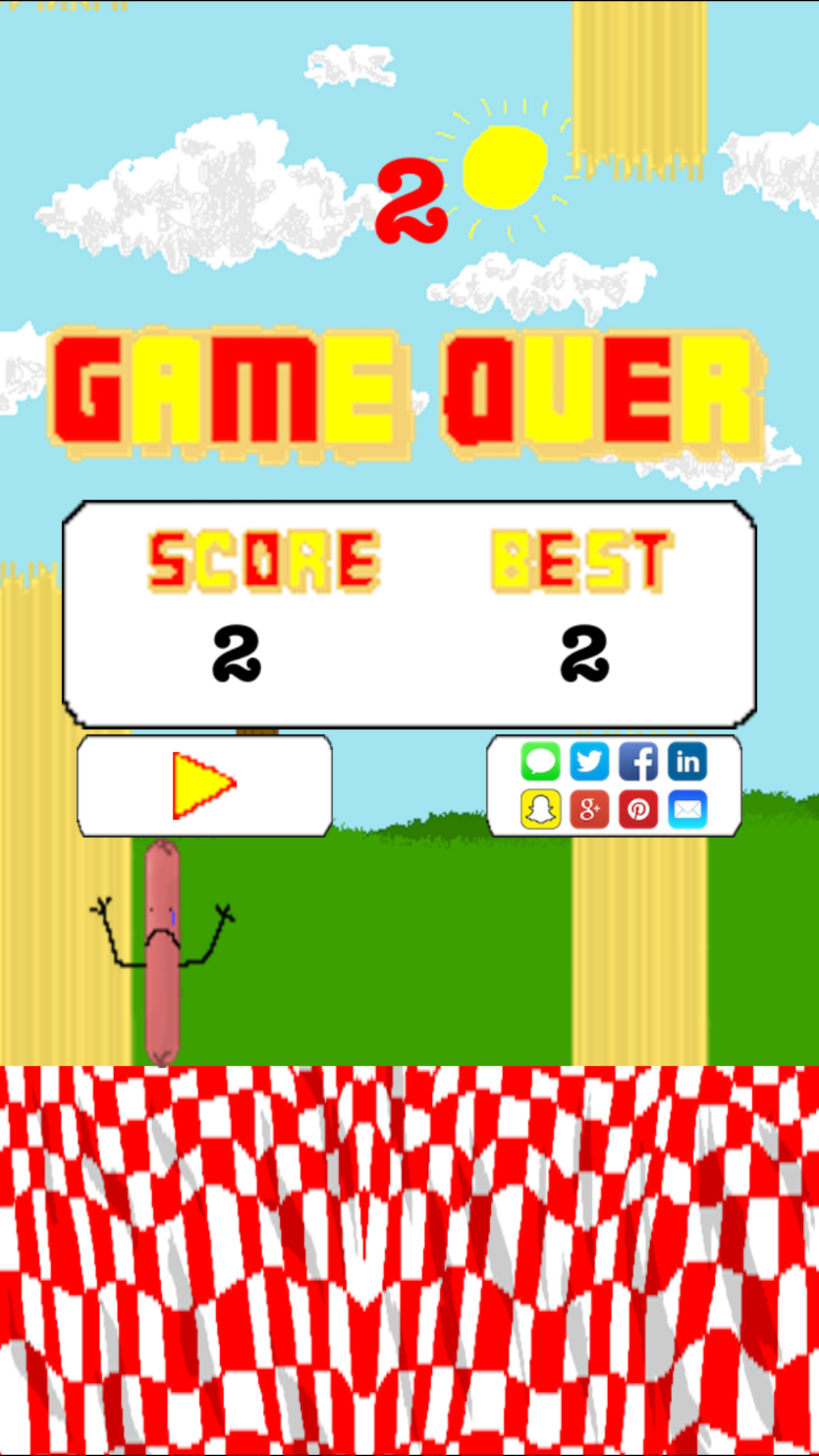 Flappy Hot Dog screenshot 3