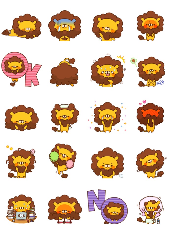 Cute Lion Stickers