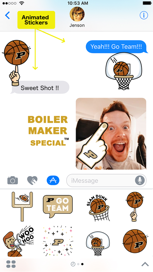 Purdue Animated+Stickers for iMessage - 1.0 - (iOS)