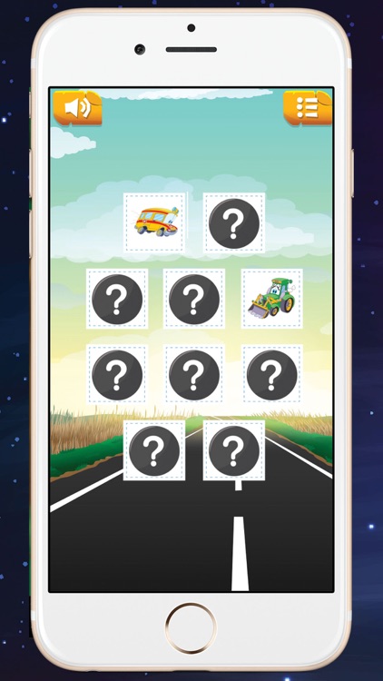 Vehicles Games Memory For Kids