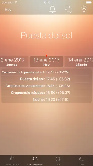 Captura de pantalla de Salida Del Sol Puesta Del Sol en iPhone 2