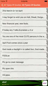 All Types Of Latest SMS,Quotes And Wishes Free App screenshot #3 for iPhone