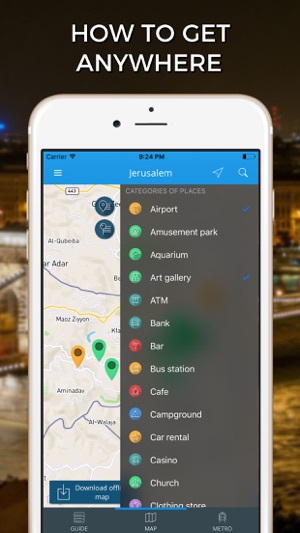 Jerusalem Travel Guide with Offline Street Map(圖3)-速報App