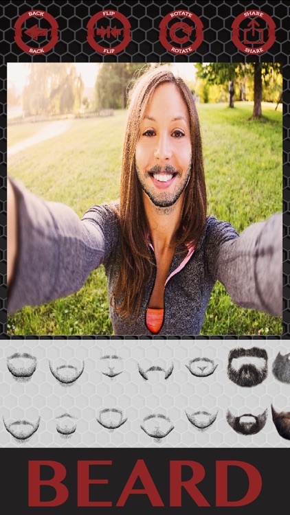 Beard and hair stickers mustaches photo editor