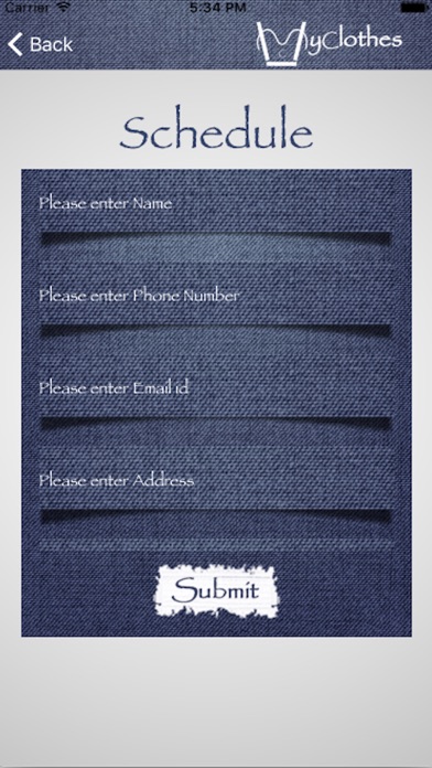 WashMyClothes iPhone screenshot
