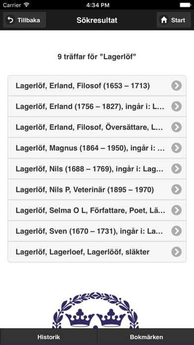 Screenshot #2 pour Svenskt biografiskt lexikon