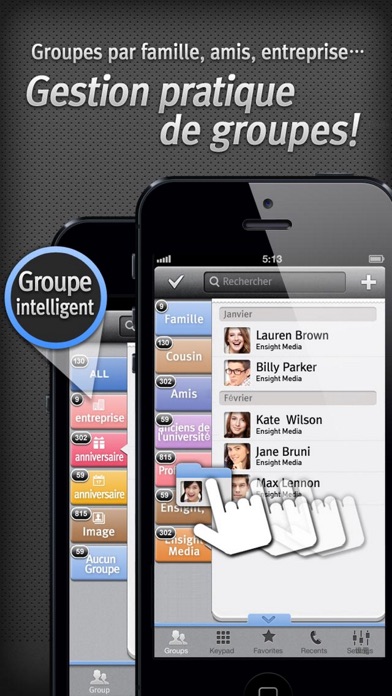 Screenshot #1 pour iGroup Contacts+Speed dial Free