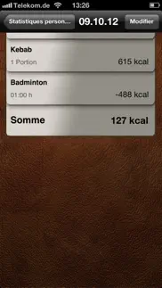 calculateur de calories iPhone Captures Décran 4
