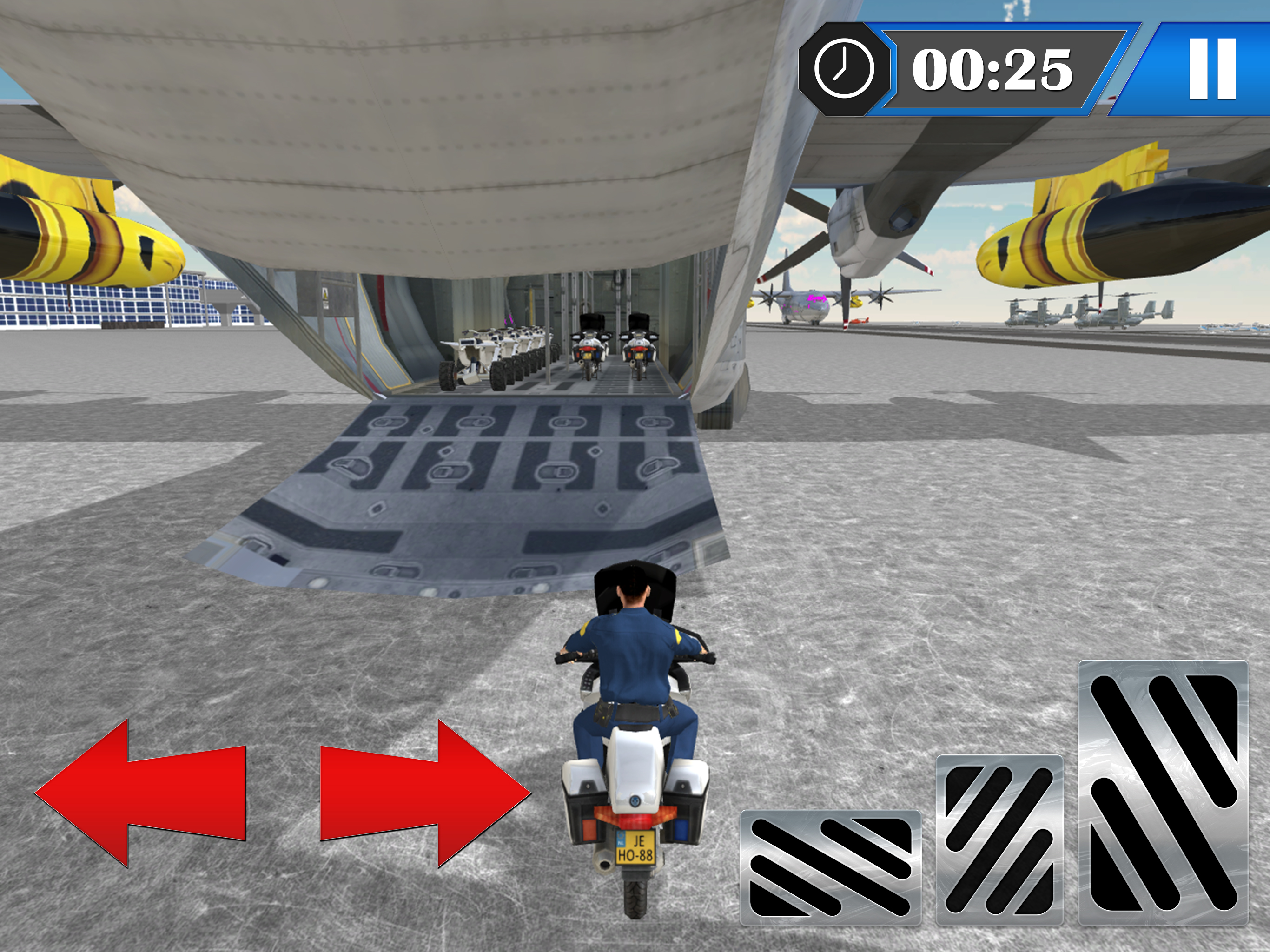Police Bike Plane Transport & Driving Simulator